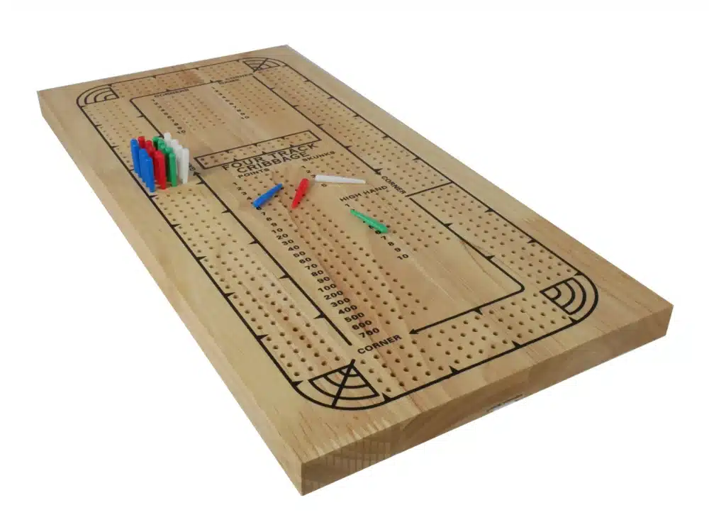 4 Track Wood Cribbage Board